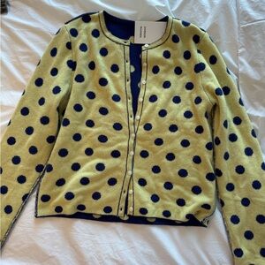 Damson Madder Reversible Merino Wool Polka Dot Sweater